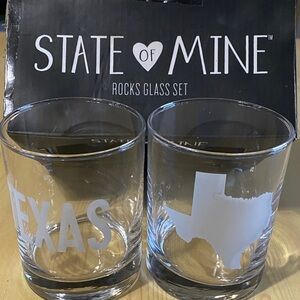 State of Mind Texas-Themed Rocks Glass Set